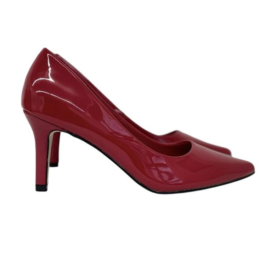 PIERRE DUMAS / Bloom-1 / Red / Patent / Leather/ Pointed-Toe / Heel Elegant & Sleek Design SHOES BY FLOR