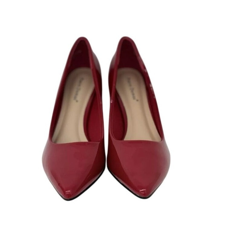 PIERRE DUMAS / Bloom-1 / Red / Patent / Leather/ Pointed-Toe / Heel Elegant & Sleek Design SHOES BY FLOR