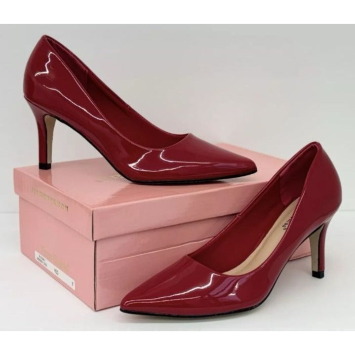 PIERRE DUMAS / Bloom-1 / Red / Patent / Leather/ Pointed-Toe / Heel Elegant & Sleek Design SHOES BY FLOR