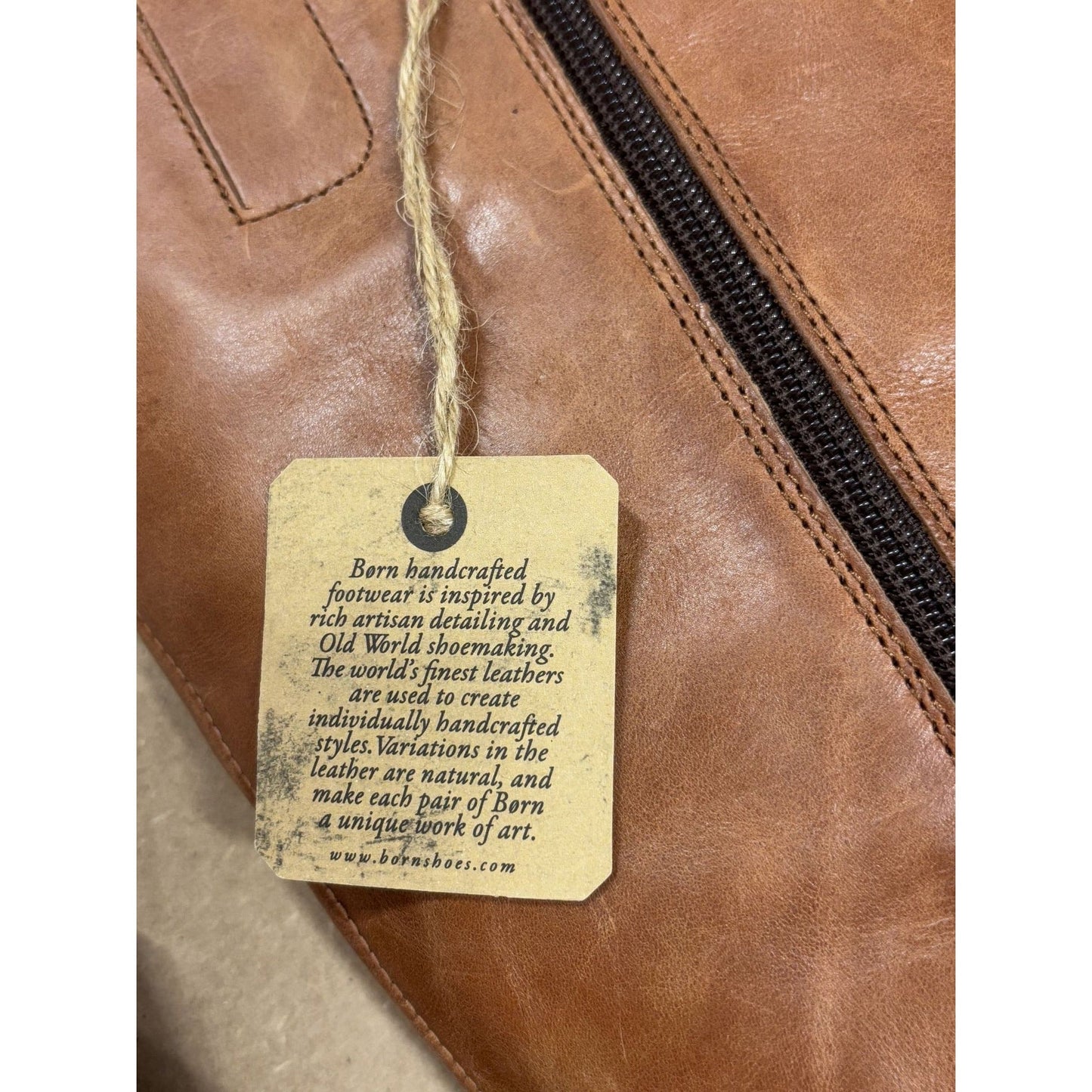 BORN / Saddler / Brown / Handcrafted / Leather / Knee-High / Riding / Boots With Side Zipper & Low / Heel / Size 8.5 SHOES BY FLOR