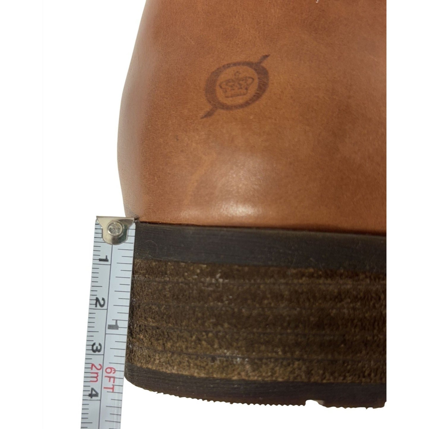 BORN / Saddler / Brown / Handcrafted / Leather / Knee-High / Riding / Boots With Side Zipper & Low / Heel / Size 8.5 SHOES BY FLOR