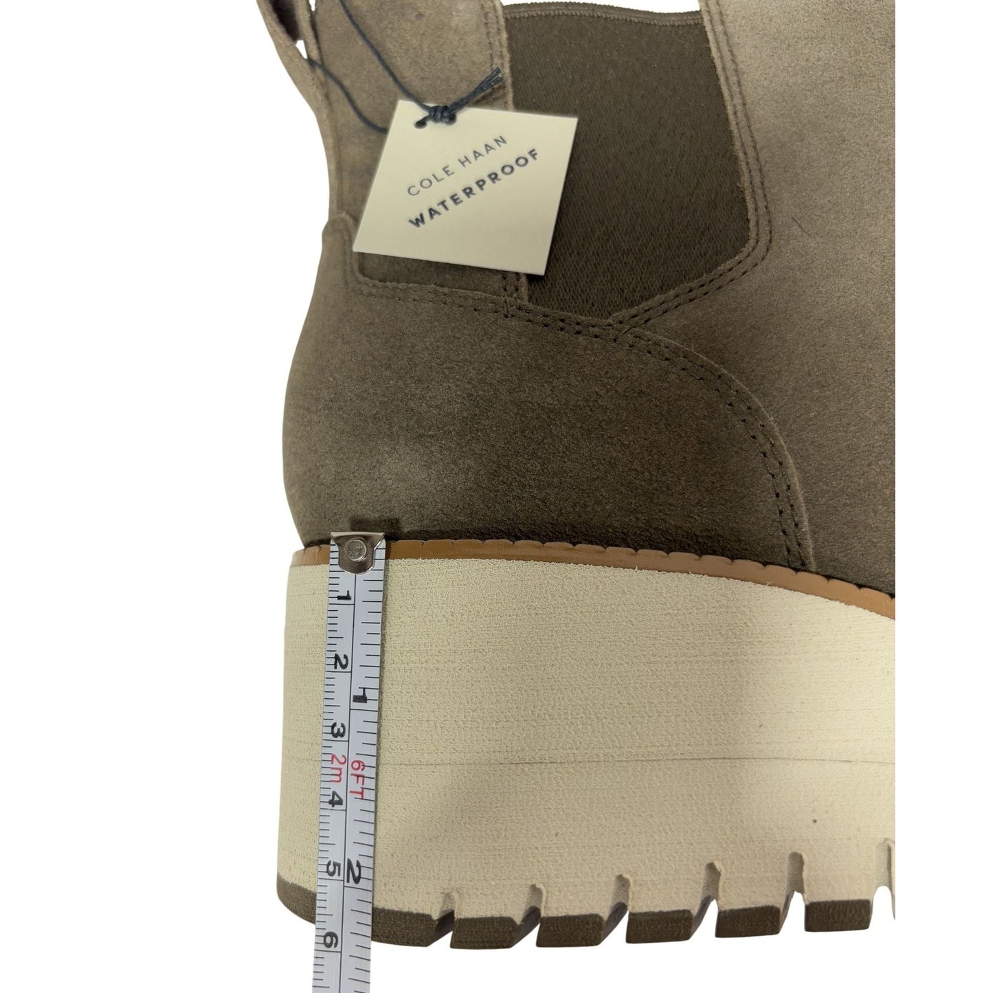 COLE HAAN / ZG City / Waterproof / Suede / Wedge / Ankle Boots / US Size 8 / Olive Green