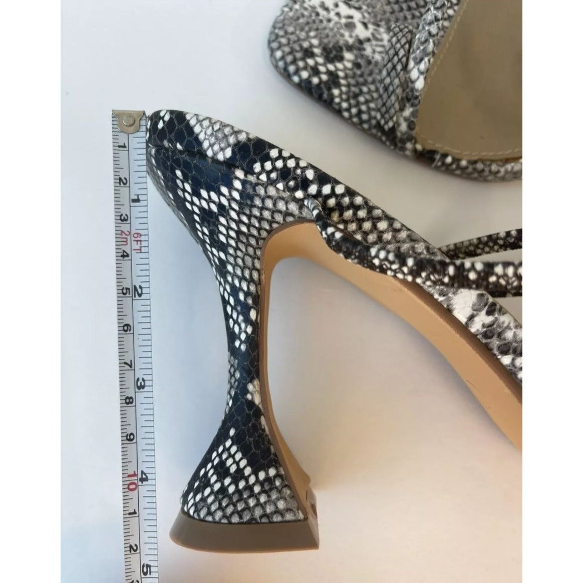 LEMONADE / Vanity / Snake Print / Strappy / Heeled Sandals 3.5" / Heel Elegant/ Statement Shoes / Size 10 SHOES BY FLOR