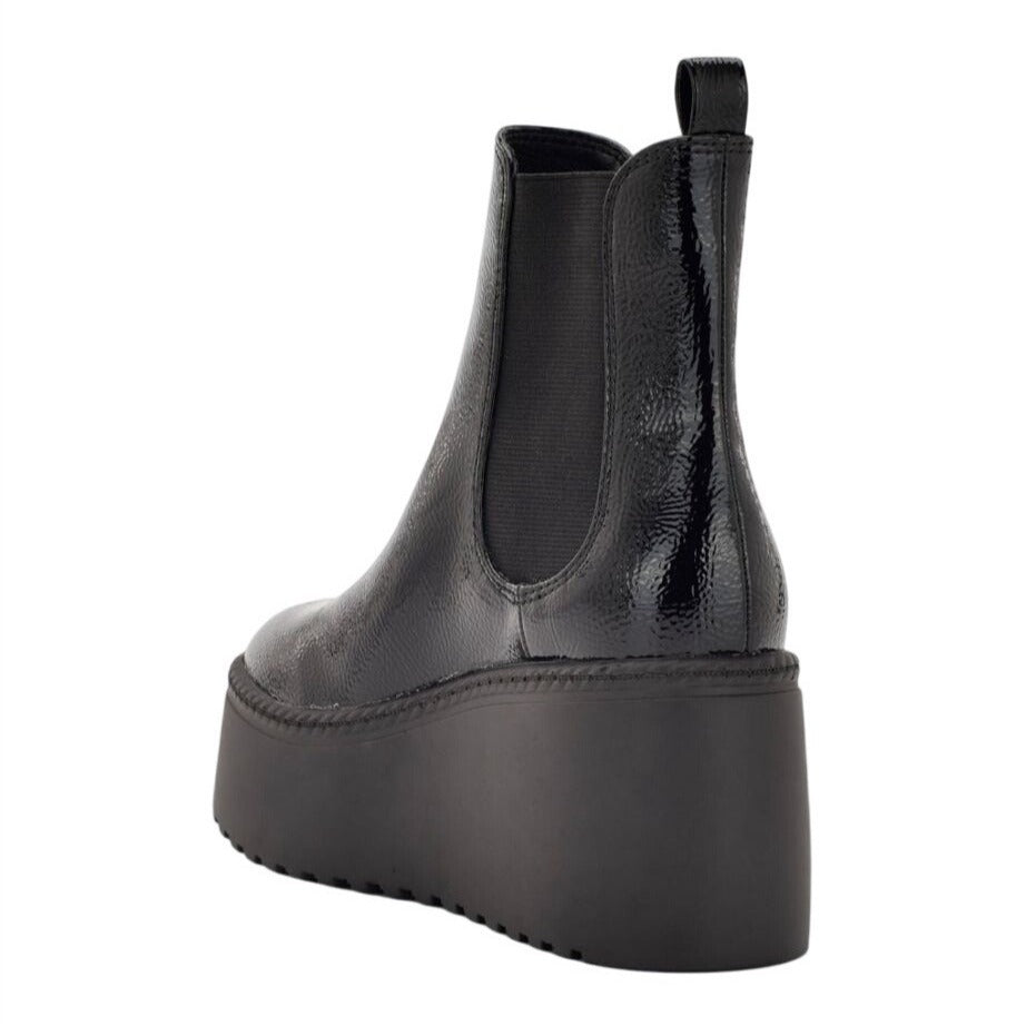 NINE WEST / Henrita-3 / Black Patent / Faux Leather / Platform/ Booties / Size 10M SHOES BY FLOR