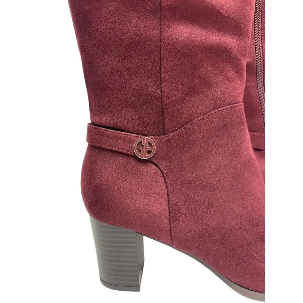 GIANI BERNINI/ Tall / Block Heel / Burgundy / Wine / Italian Boots SHOES BY FLOR