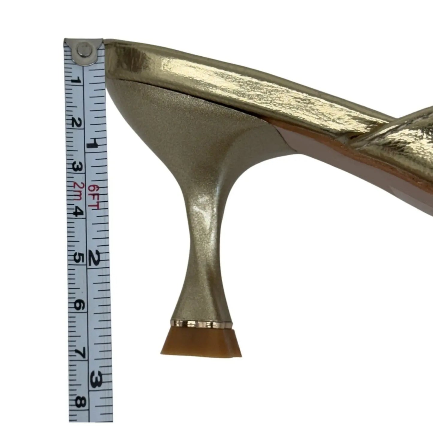 CHASE + CHLOE / Idra-3 / Gold / Pointed-Toe / Kitten Heel / Mules With Bow Accent SHOES BY FLOR