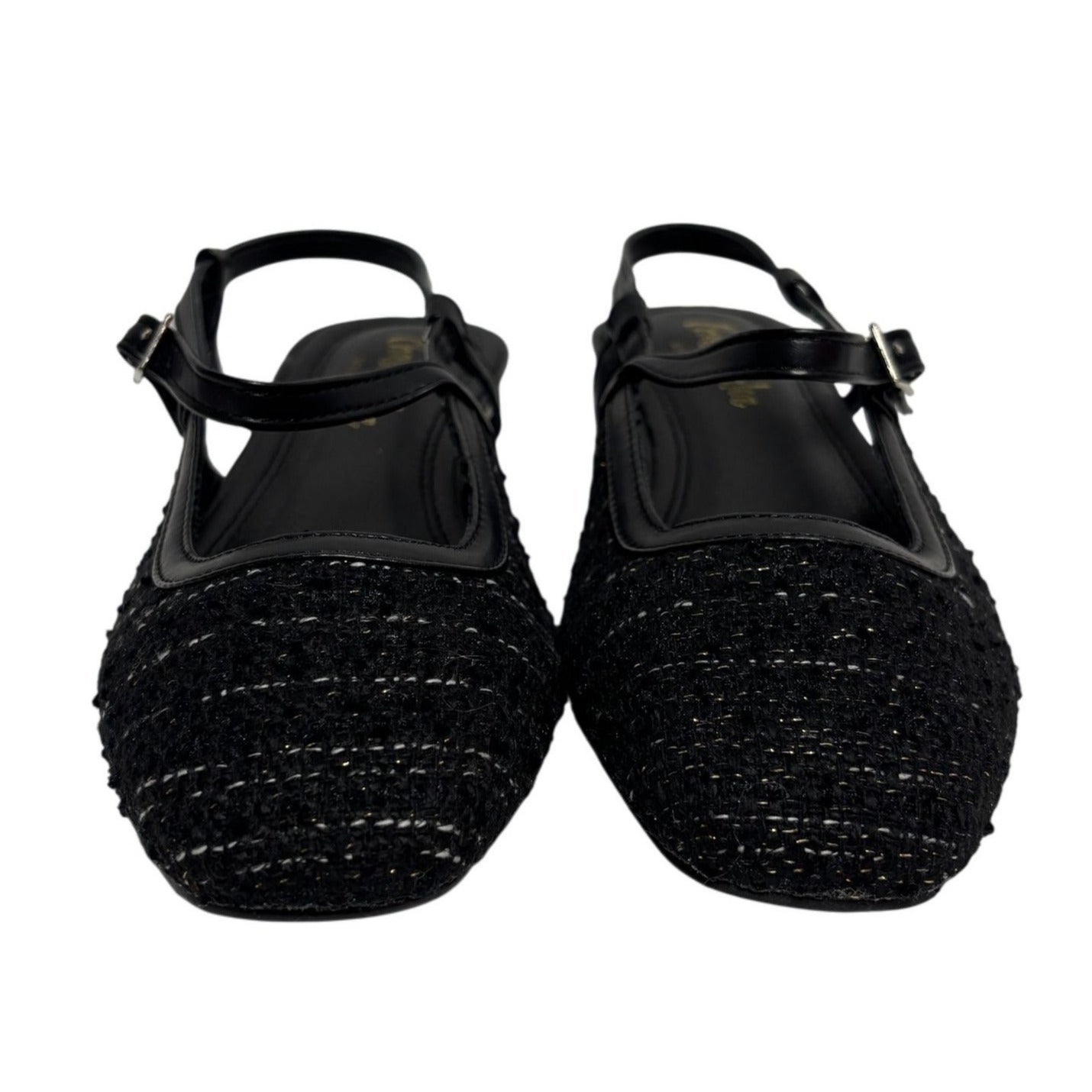 CHASE + CHLOE / Enki-1 / Black / Glitter/ Slingback Flats SHOES BY FLOR