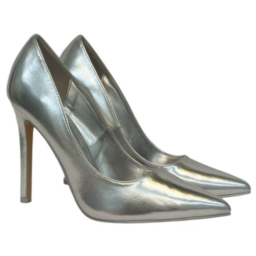 OLIVIA FERGUSON / Kiara / Metallic Silver / Pointed / Toe High Heel / Stilettos For Women SHOES BY FLOR