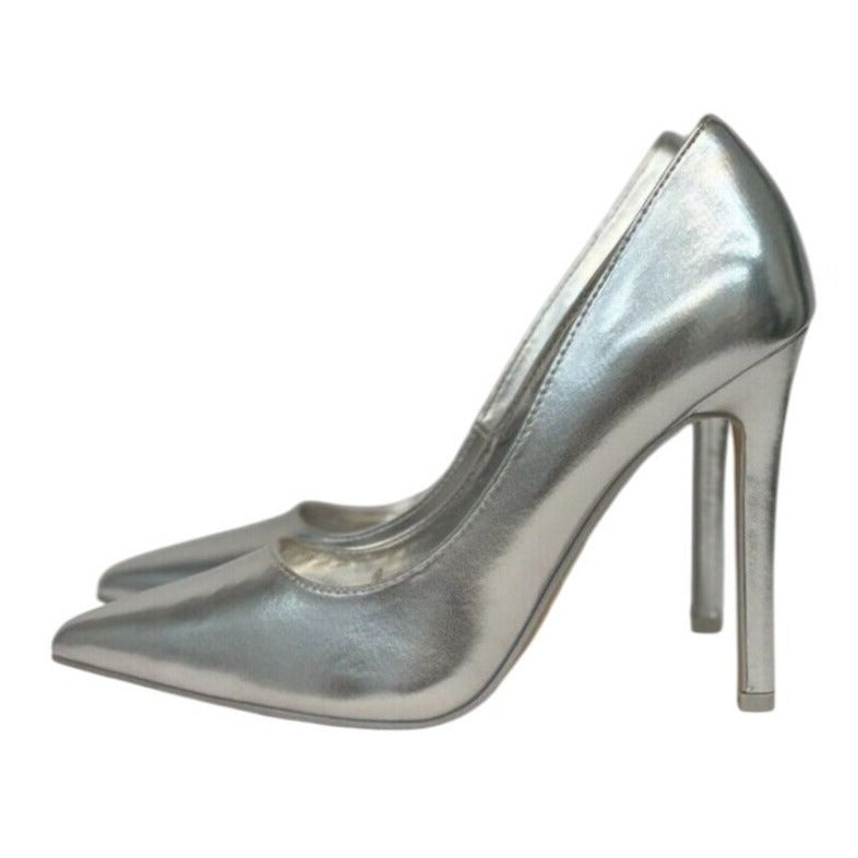 OLIVIA FERGUSON / Kiara / Metallic Silver / Pointed / Toe High Heel / Stilettos For Women SHOES BY FLOR
