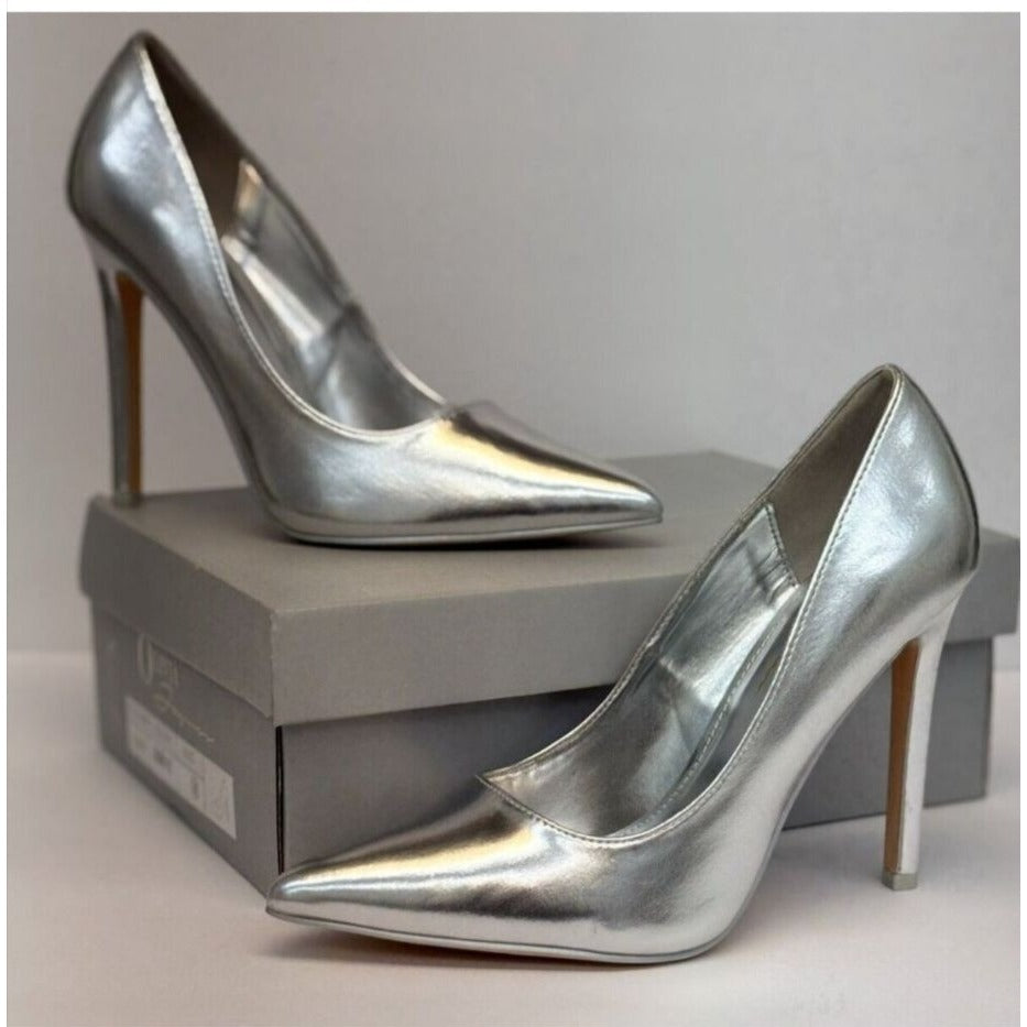 OLIVIA FERGUSON / Kiara / Metallic Silver / Pointed / Toe High Heel / Stilettos For Women SHOES BY FLOR