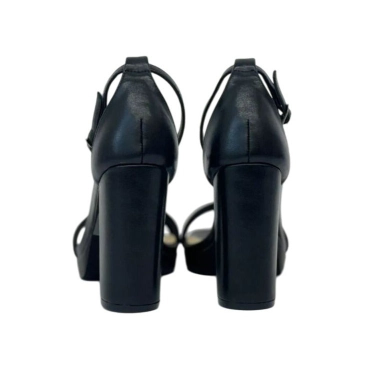 KAYLEEN / Nahlah-5 / Black / Platform / Chunky / Block Heels / With Ankle / Strap Buckle Closure SHOES BY FLOR