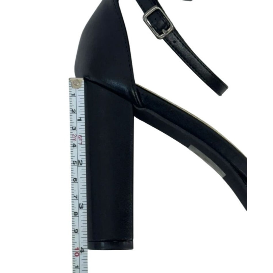 KAYLEEN / Nahlah-5 / Black / Platform / Chunky / Block Heels / With Ankle / Strap Buckle Closure SHOES BY FLOR