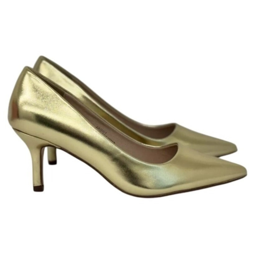 CHASE+CHLOE/ Julian-1/ Gold Metallic / Pointed-Toe Heels With 3-Inch Stiletto Size 5.5 SHOES BY FLOR