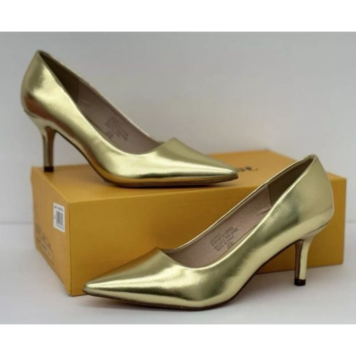 CHASE+CHLOE/ Julian-1/ Gold Metallic / Pointed-Toe Heels With 3-Inch Stiletto Size 5.5 SHOES BY FLOR