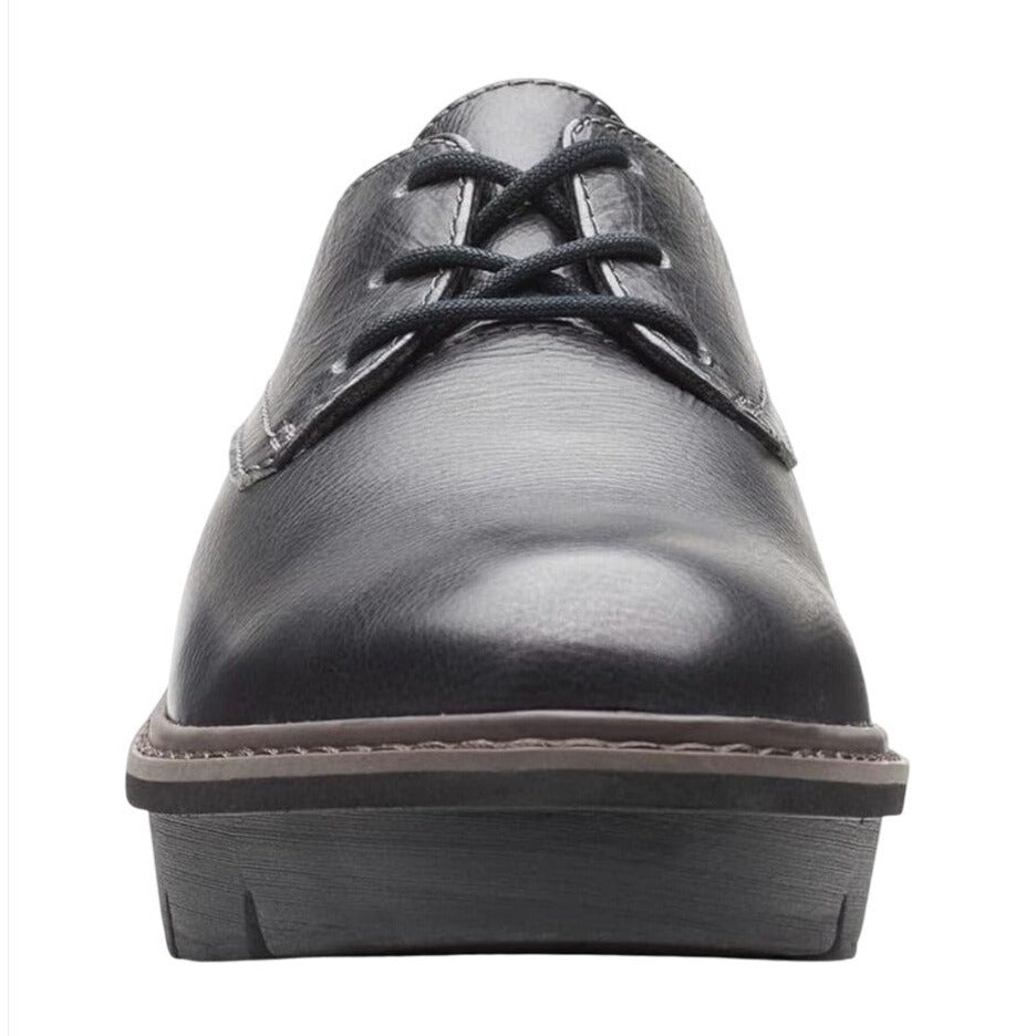 CLARKS / Airabell / Womens / Tye Oxford / Gunmetal / Leather / Size 12 / Platform Shoes