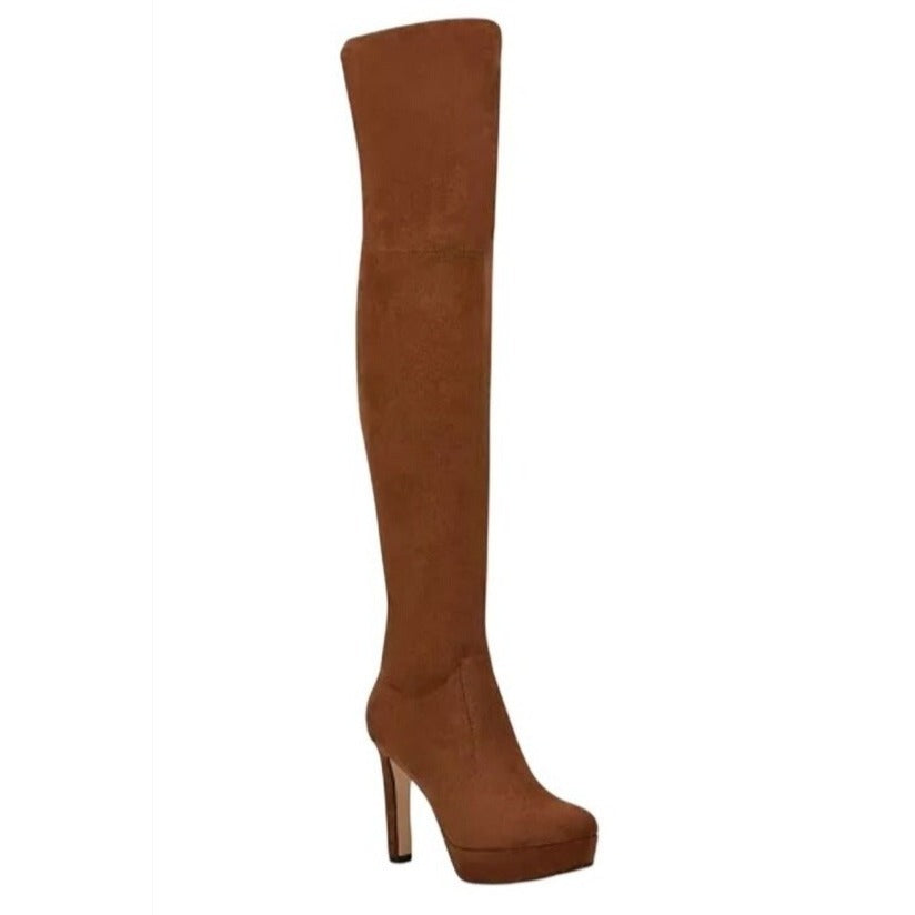 NINE WEST / Gotcha-2 / Brown / Suede / Platform / Knee-High / Boots With Stiletto Heel / Size 9M SHOES BY FLOR