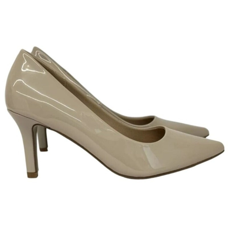 PIERRE DUMAS / Bloom-1 / Beige / Patent / Leather / Pointed-Toe / High Heel Elegant & Comfortable Design SHOES BY FLOR