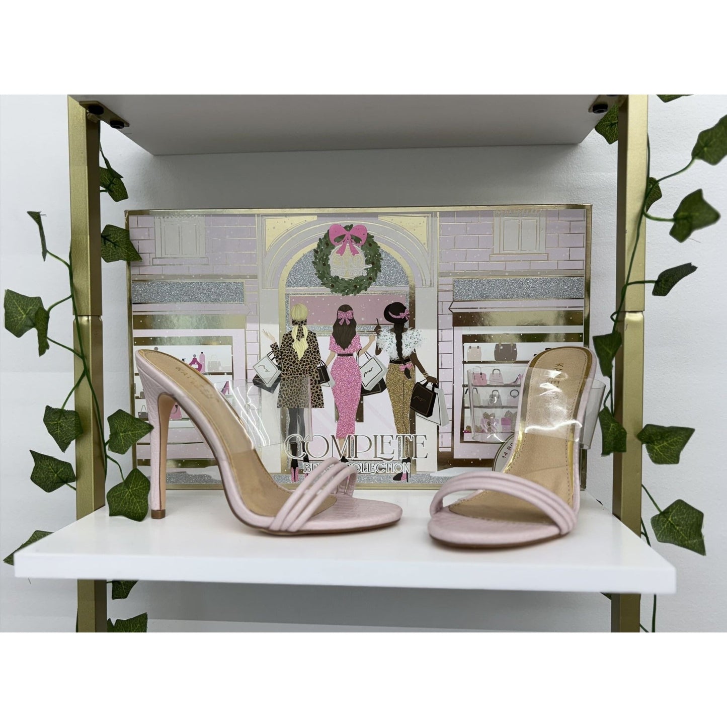 KAYLEEN / Berkley-16 / Pink / High Heeled Sandals With Clear / Strap Detail SHOES BY FLOR