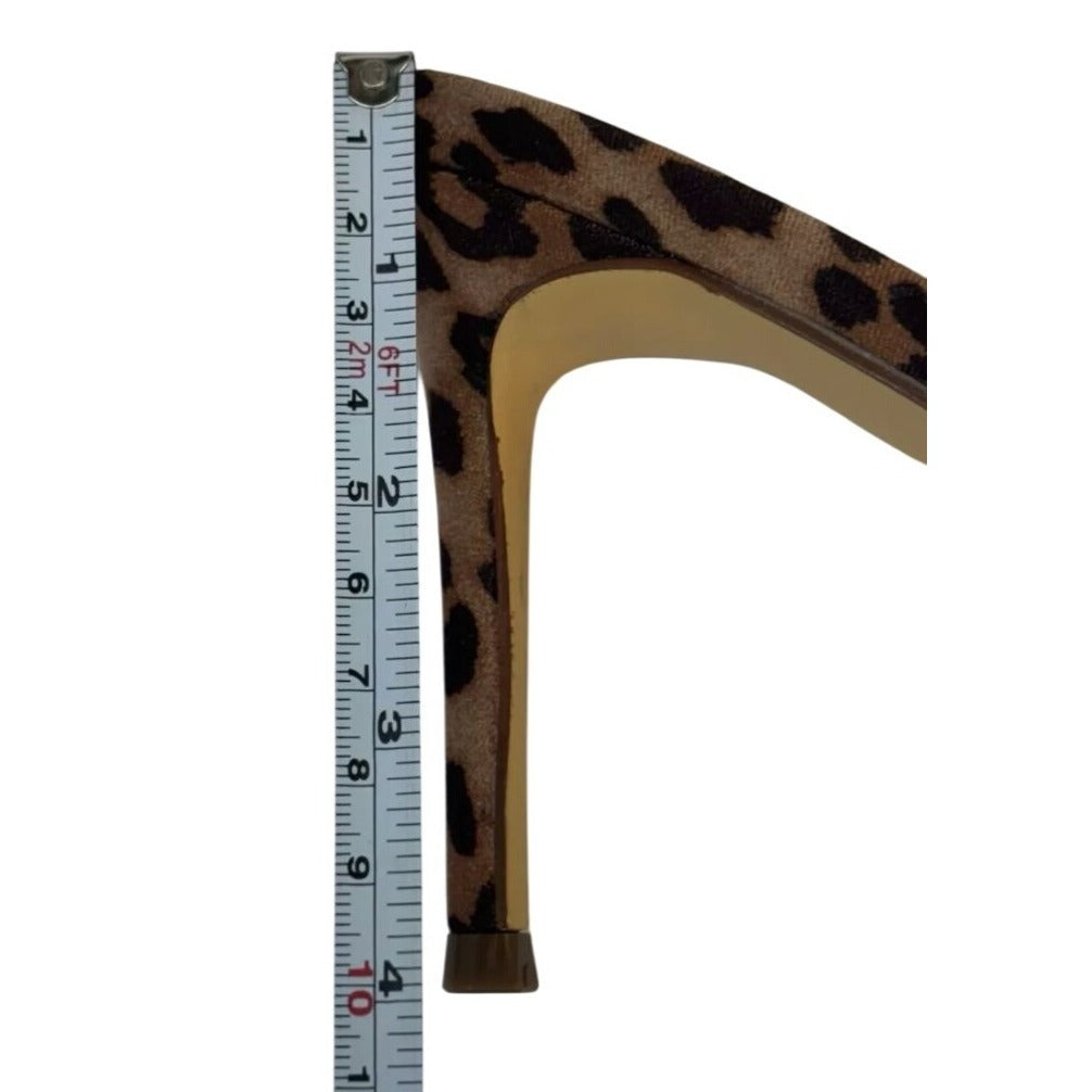 LILIANA / Zaha-4 / Leopard Print / High Heel / Mules / With Rhinestone / Bow Accent / Open Toe / Stiletto SHOES BY FLOR