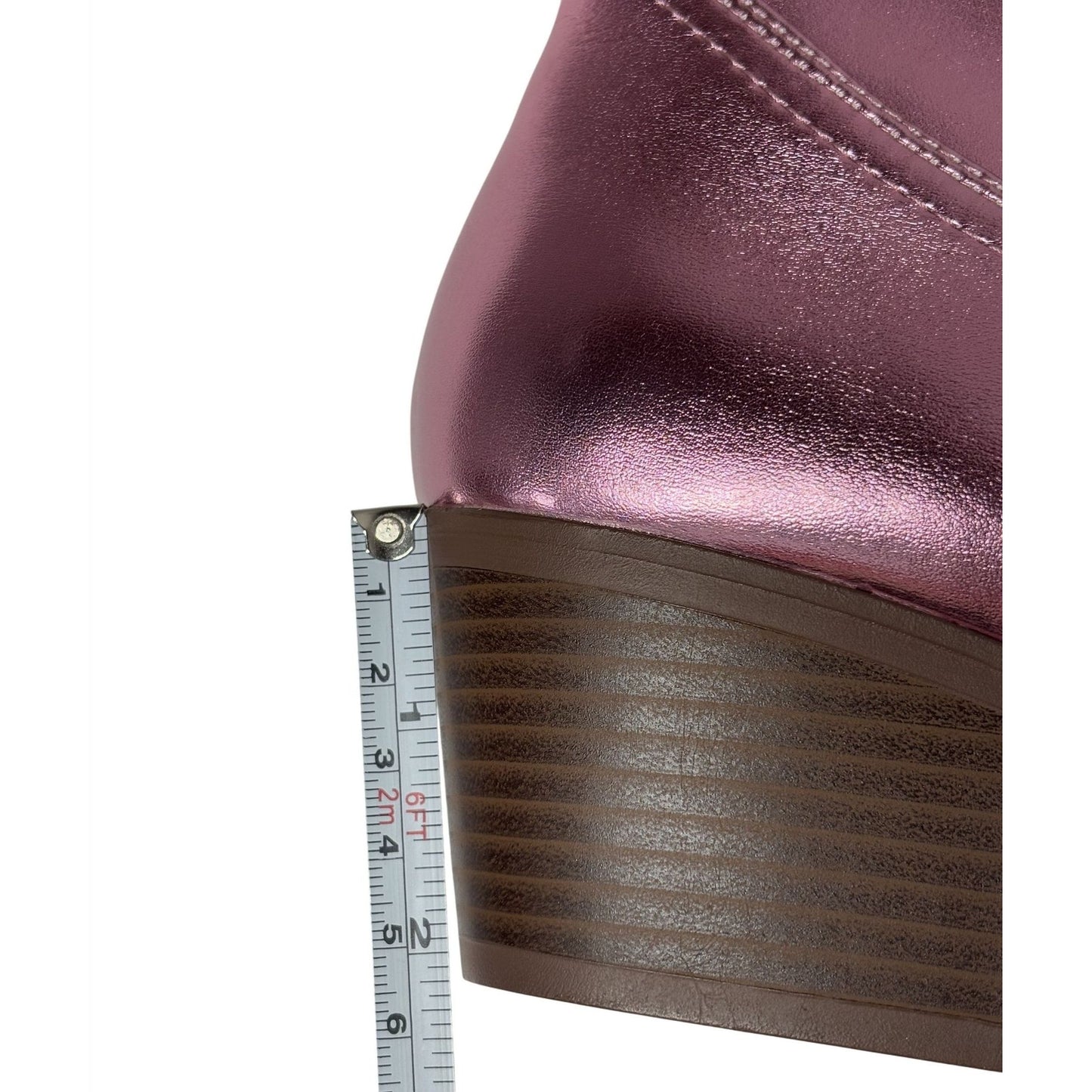 QUPID / Montana-73 / Pink Metallic / Chunky / Heel Western / Cowboy Boots / With Embroidery
