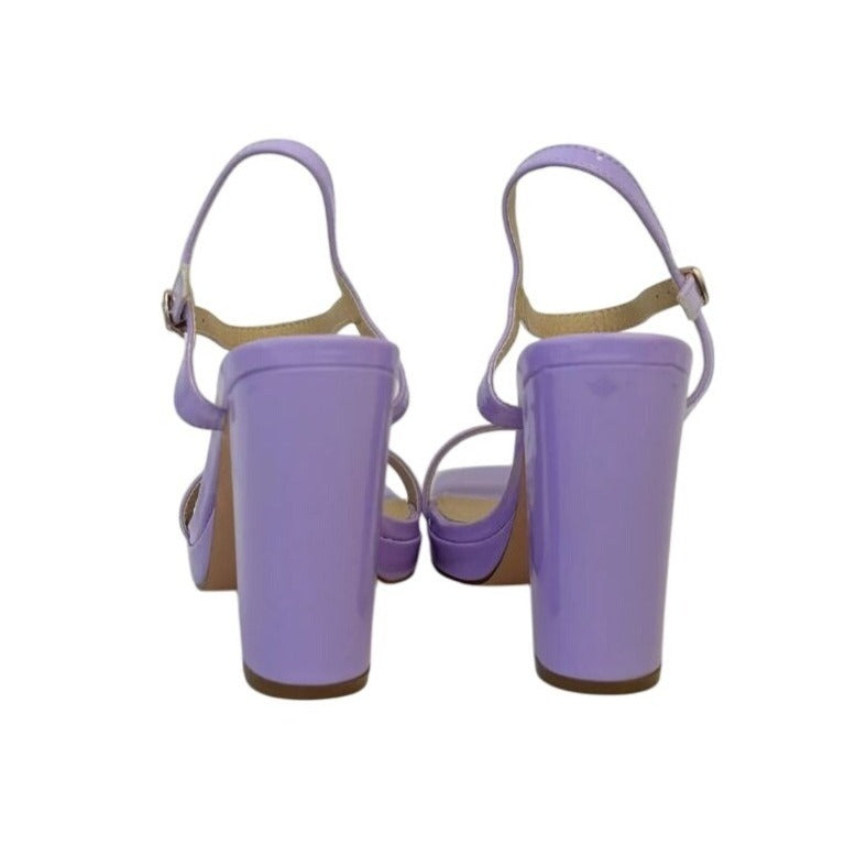 KAYLEEN / Nahlah-7 / Lavender / Lila /Block Heel / Sandals With Adjustable Strap & Open Toe/ Size 8.5 SHOES BY FLOR