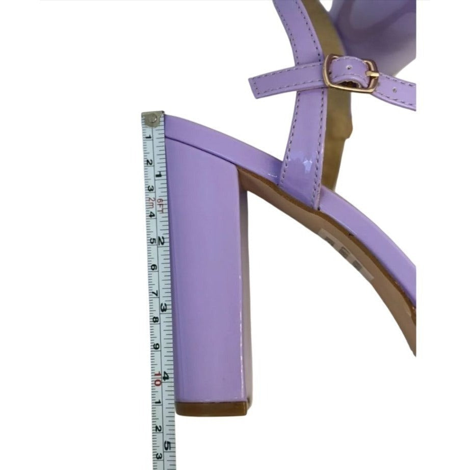 KAYLEEN / Nahlah-7 / Lavender / Lila /Block Heel / Sandals With Adjustable Strap & Open Toe/ Size 8.5 SHOES BY FLOR