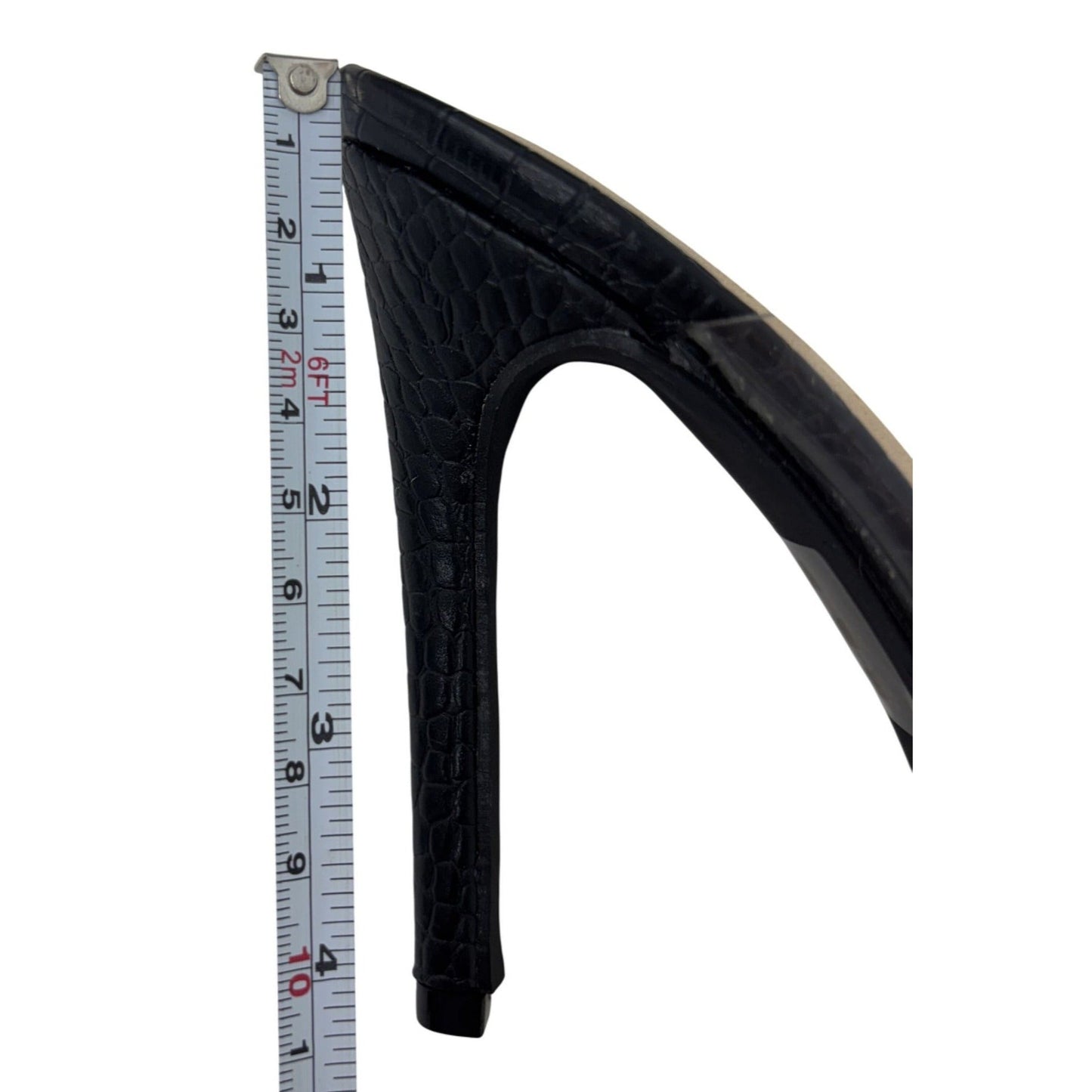 KAYLEEN / Berkley-16 / Black Croc-Embossed / Clear / Strap / Heeled Sandals SHOES BY FLOR