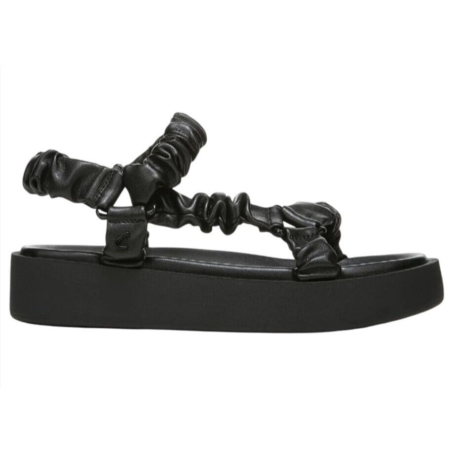 CIRCUS BY SAM EDELMAN / Harlene / Black / Scrunchie Strap / Platform / Sandals / Size 6.5 / (23.5cm) SHOES BY FLOR