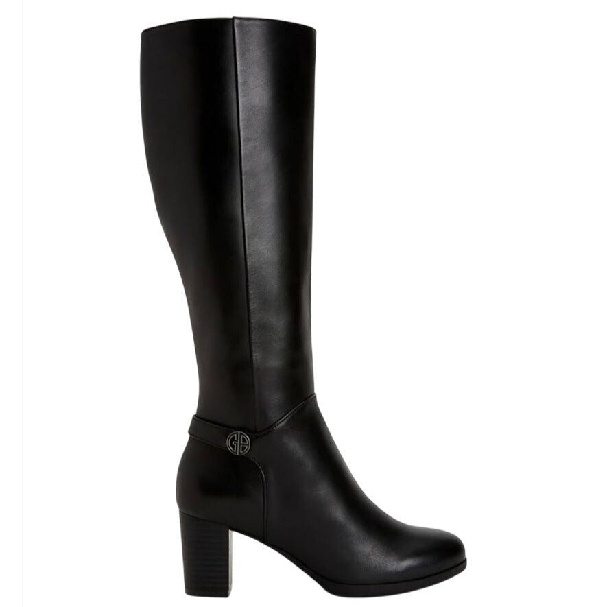 GIANI BERNINI / Adonnysl / Leather / Tall / Knee-High / Boots / Black 9.5M Wide Calf SHOES BY FLOR
