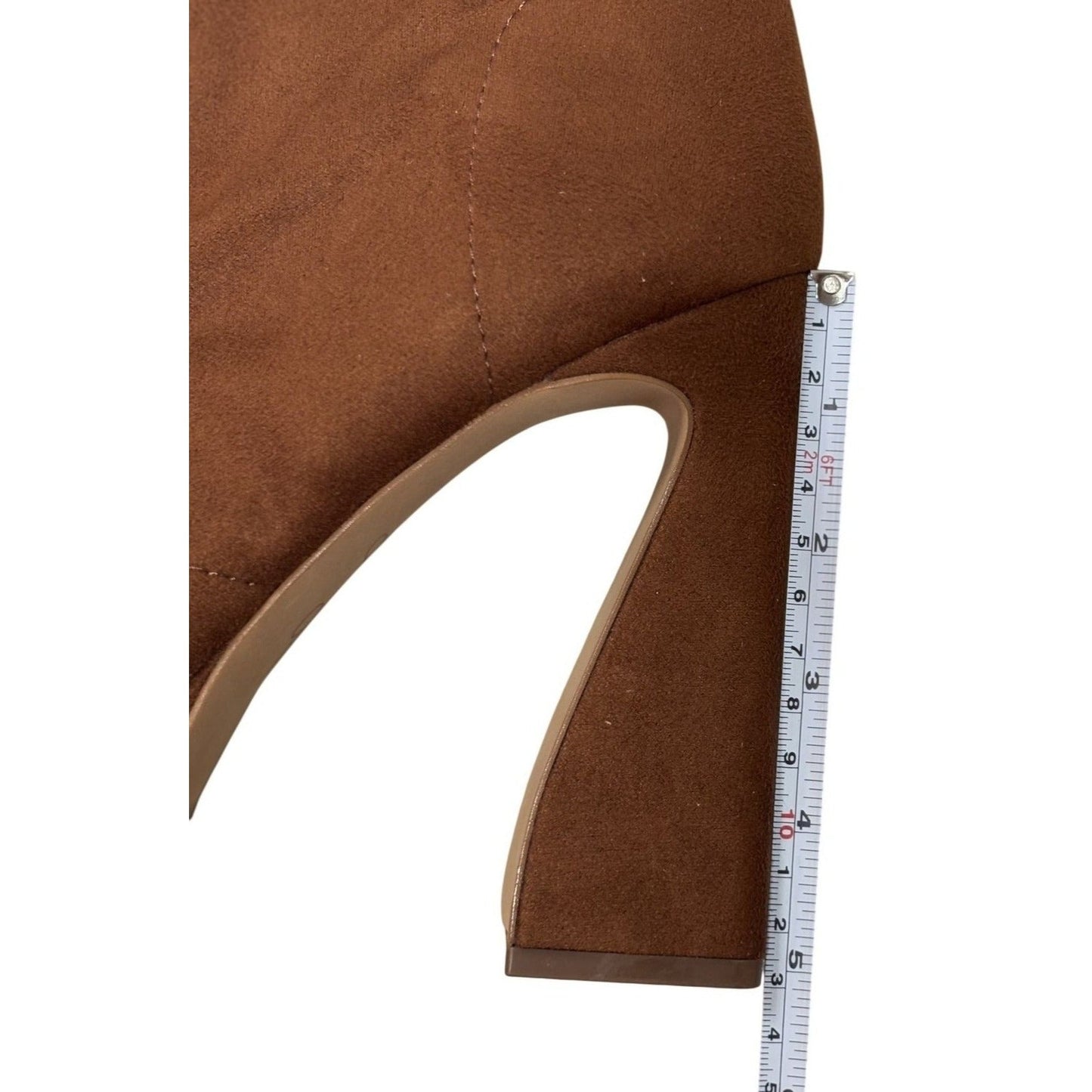 JESSICA SIMPSON/ JS-Daniyah / Zipper / Knee-High Platform / Boots - Brown / Suade / Size 7.5 SHOES BY FLOR