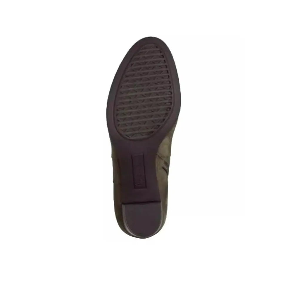 GIANI BERNINI / Artemyssl / Green / Suede /Round Toe / Block Heel / Booties SHOES BY FLOR