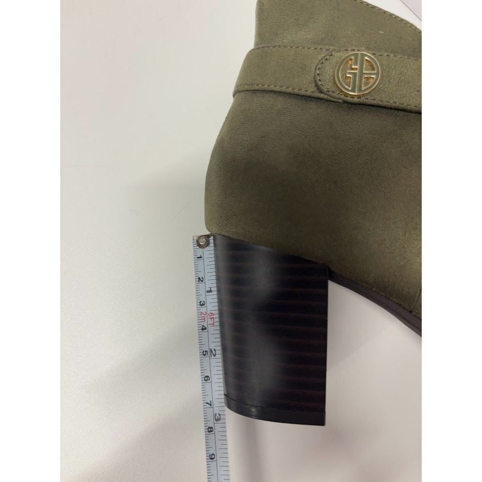GIANI BERNINI / Artemyssl / Green / Suede /Round Toe / Block Heel / Booties