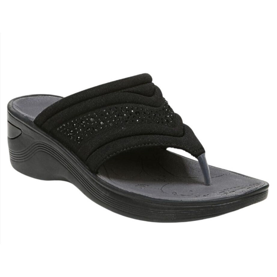 BZEES / Dazzle Me / Cloud Technology / Black / Platform Sandals / With Comfort Technology / Size 10 (27cm) SHOES BY FLOR