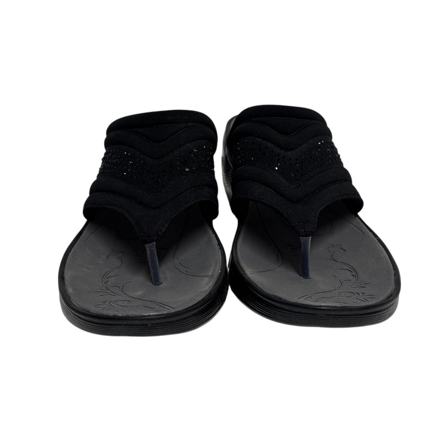 BZEES / Dazzle Me / Cloud Technology / Black / Platform Sandals / With Comfort Technology / Size 10 (27cm) SHOES BY FLOR
