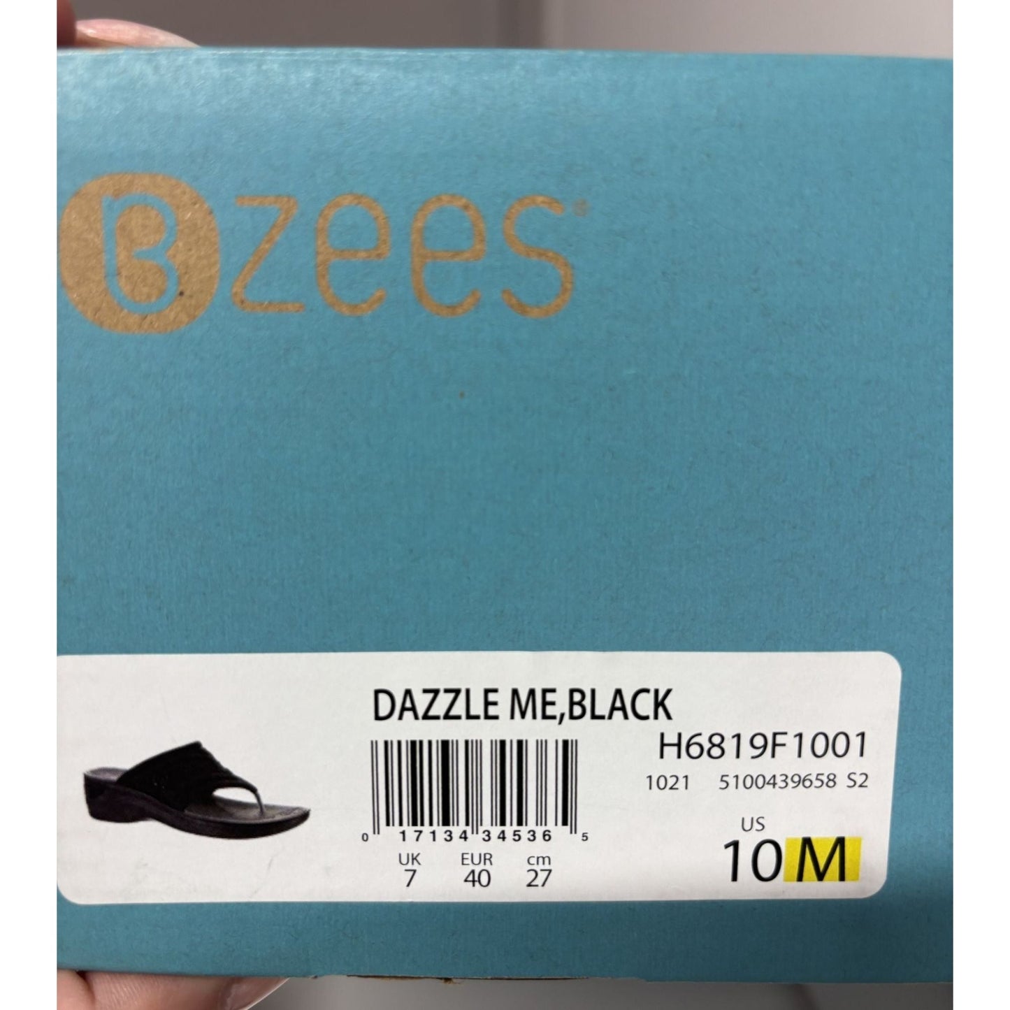 BZEES / Dazzle Me / Cloud Technology / Black / Platform Sandals / With Comfort Technology / Size 10 (27cm) SHOES BY FLOR