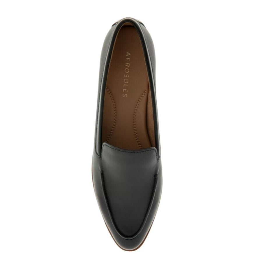 AEROSOLES / Emilia / Womens Black / Leather / Loafers / Size 11 / Low Heel / Slip-On Comfortable Dress Shoes SHOES BY FLOR