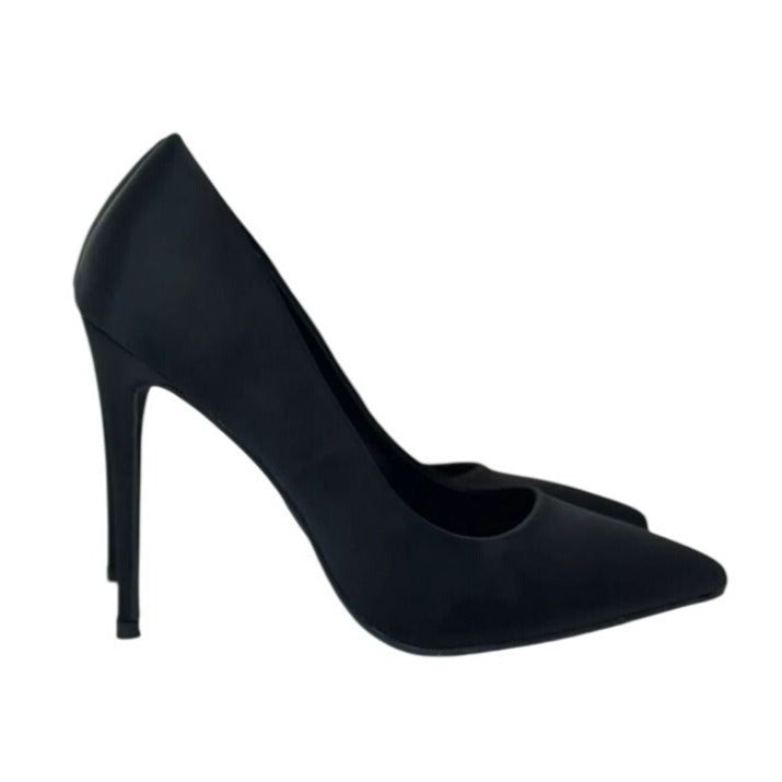 LILIANA / Kimye-88 / Black Satin / Stiletto / High Heel/ Pointed Toe / Pumps / For Women / Elegant Design / Size 9 SHOES BY FLOR