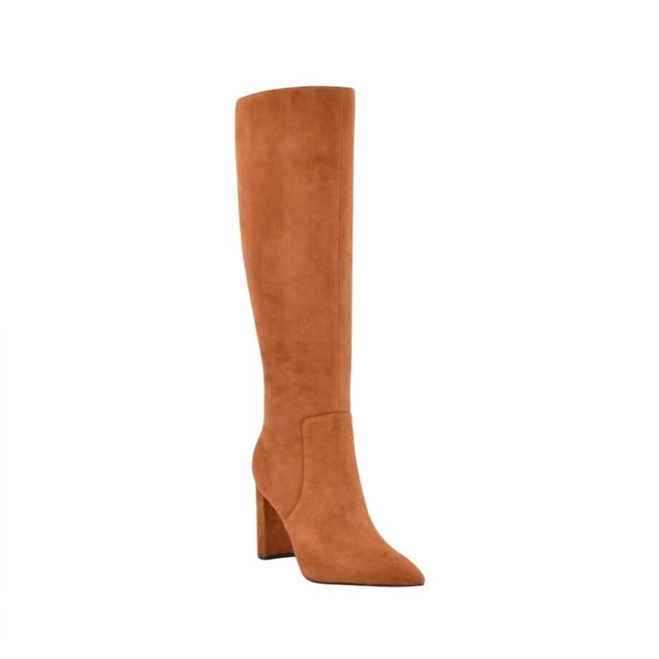 NINE WEST / Danee / Pointed Toe / Block Heel Zip-Up / Leather / Dress Boots / Size 7.5 SHOES BY FLOR