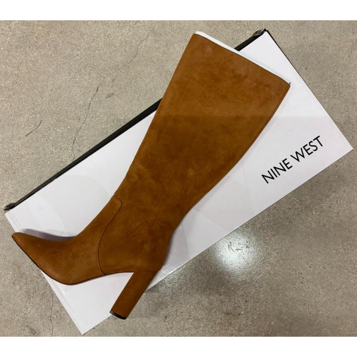 NINE WEST / Danee / Pointed Toe / Block Heel Zip-Up / Leather / Dress Boots / Size 7.5 SHOES BY FLOR