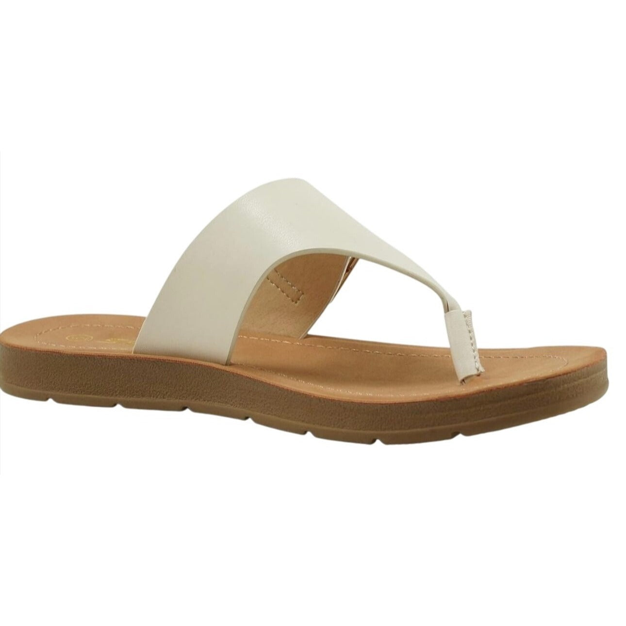 SODA / Suri-S / Leather / Slide / Sandals / With Buckle Detail & Comfort / Bone SHOES BY FLOR