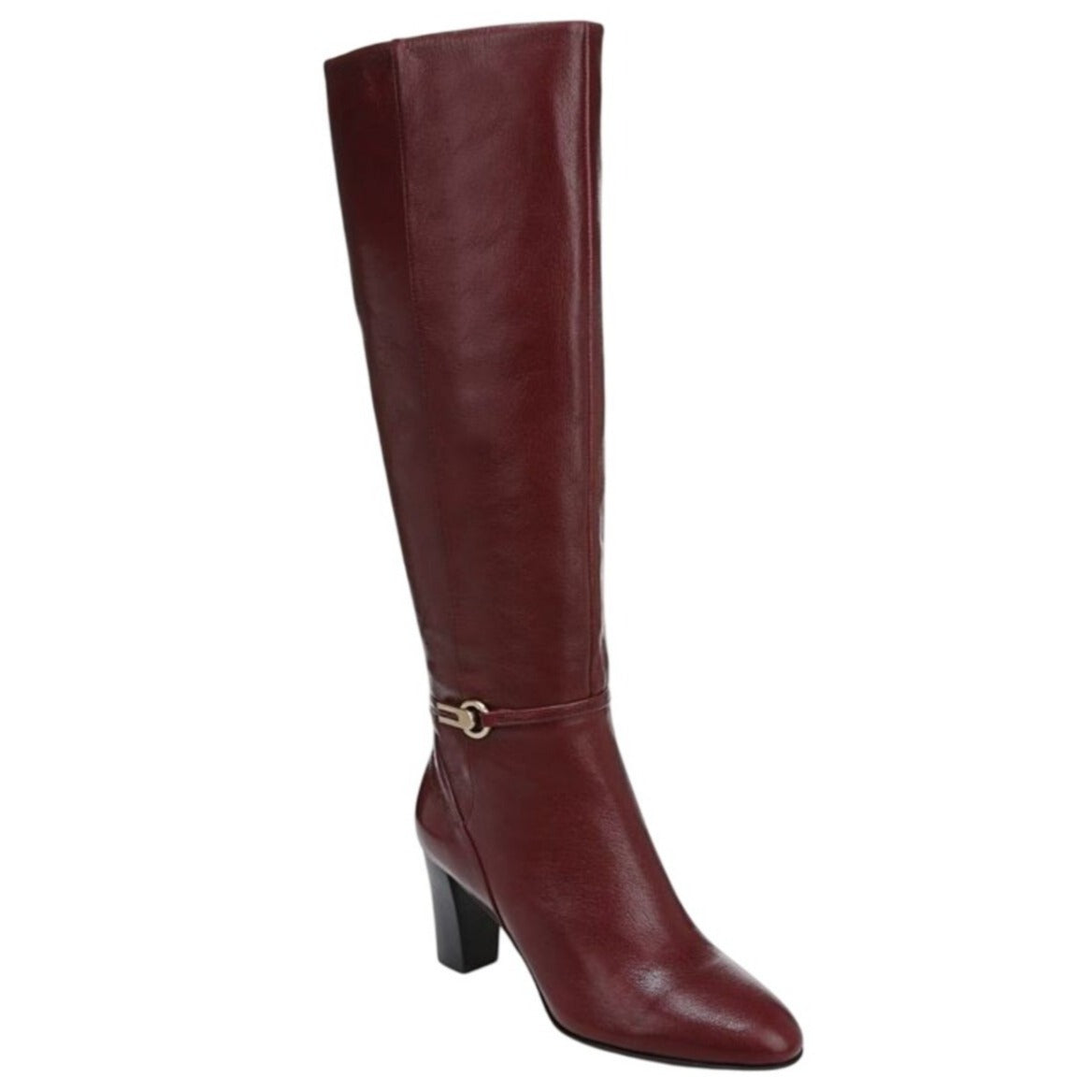 FRANCO SARTO / L-Palermo / Burgundy / Leather / Tall Boots With Block / Heel / Size 9 / 25.5 cm / Italy SHOES BY FLOR