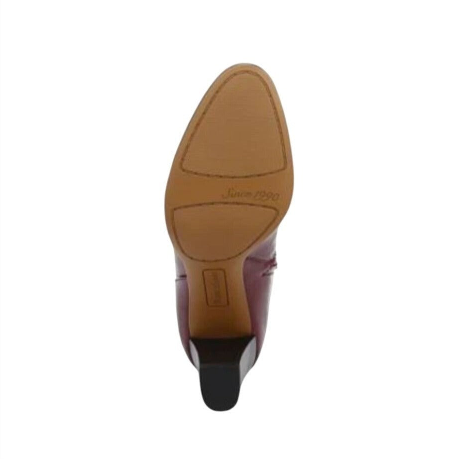 FRANCO SARTO / L-Palermo / Burgundy / Leather / Tall Boots With Block / Heel / Size 9 / 25.5 cm / Italy SHOES BY FLOR