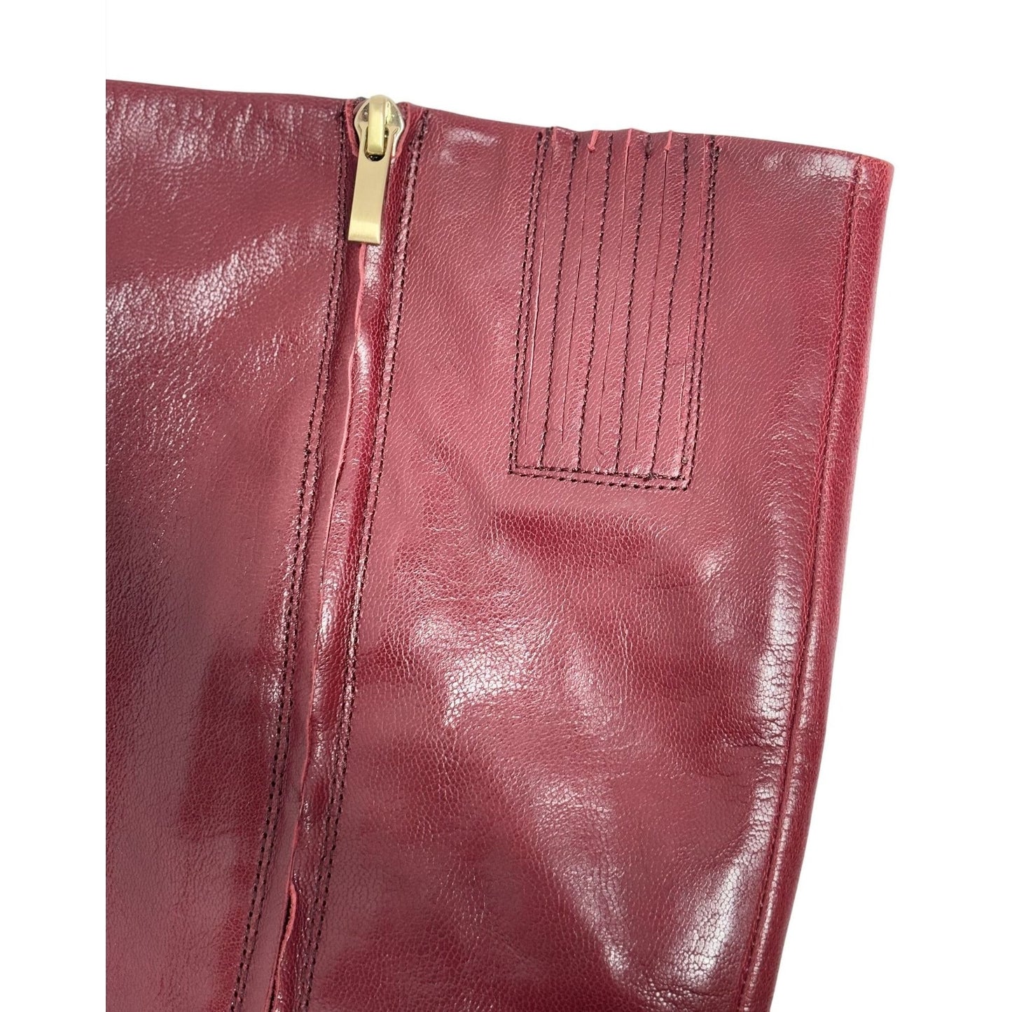 FRANCO SARTO / L-Palermo / Burgundy / Leather / Tall Boots With Block / Heel / Size 9 / 25.5 cm / Italy SHOES BY FLOR