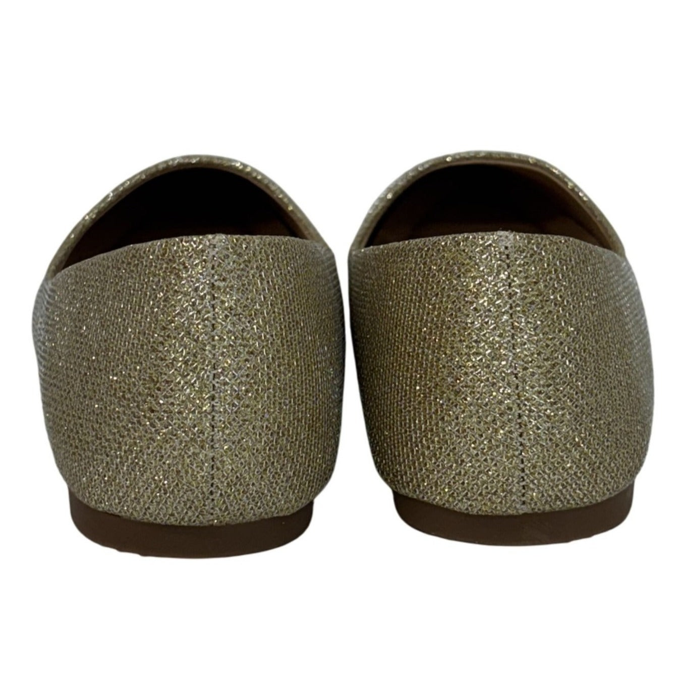 LUCITA / Friendly / Glitter Pointed-Toe / Ballet / Flats / Gold / Sparkle Synthetic Upper & Sole SHOES BY FLOR