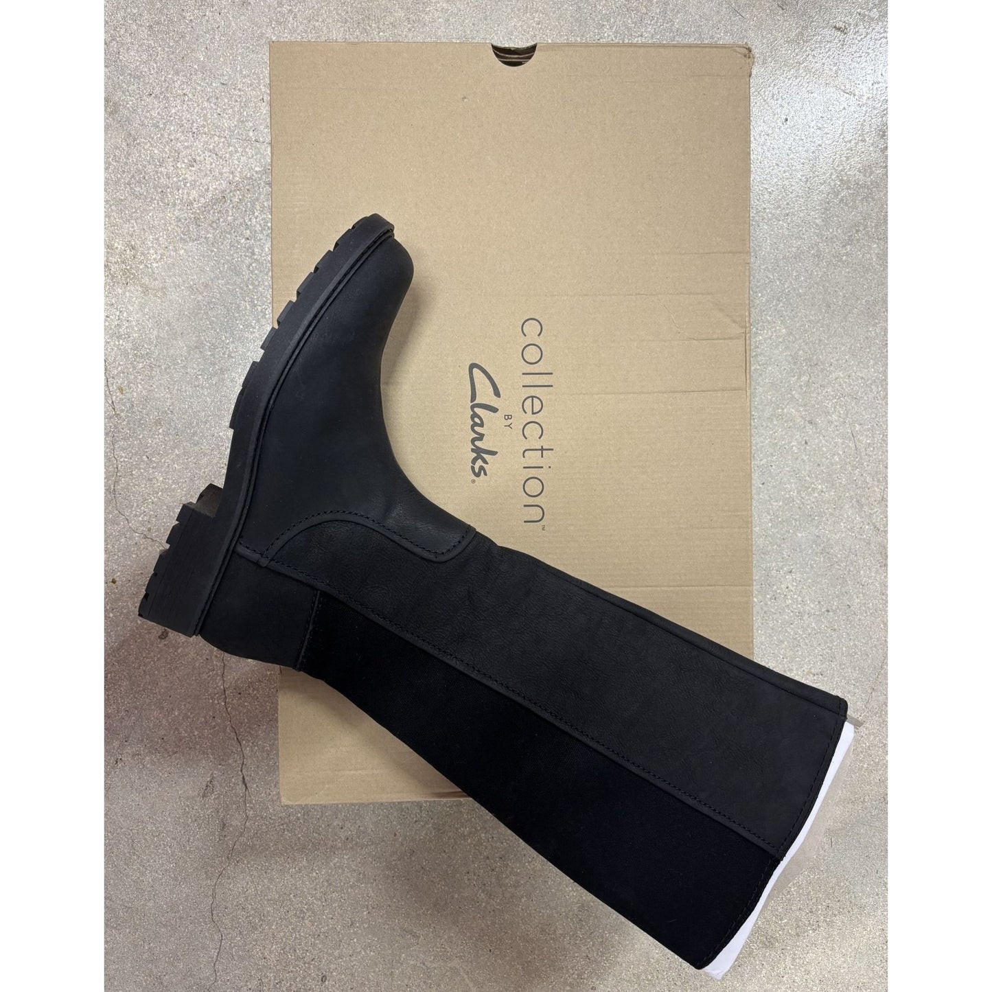 CLARKS / Opal Glow / Black / Leather / Zipper / Knee High / Size 9.5M