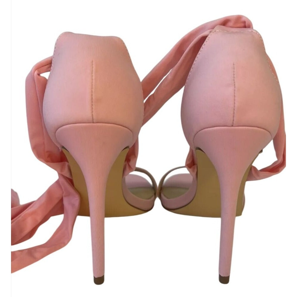 LILIANA / Nikia-214 / Pink / Stiletto / Heels / With Wrap-Around / Straps / For Women SHOES BY FLOR