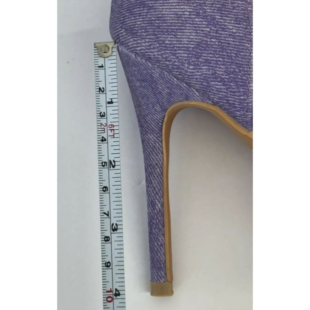KAYLEEN / Net-26 / Purple / Rhinestone / Pointed-Toe High Heels / Elegant Formal SHOES BY FLOR