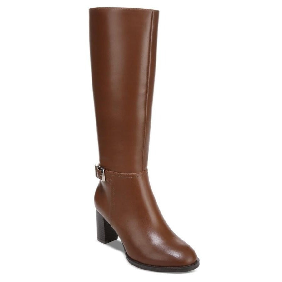 GIANI BERNINI / Lennoxxp / Leather / Tall / Knee-High / Boots / Conac / Size 10M / Buckle & Block Heel / SALE