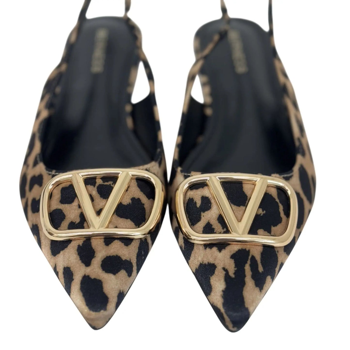 BERNESS / Ruthos / Leopard Print / Slingback / Flats With Gold Buckle Detailing SHOES BY FLOR