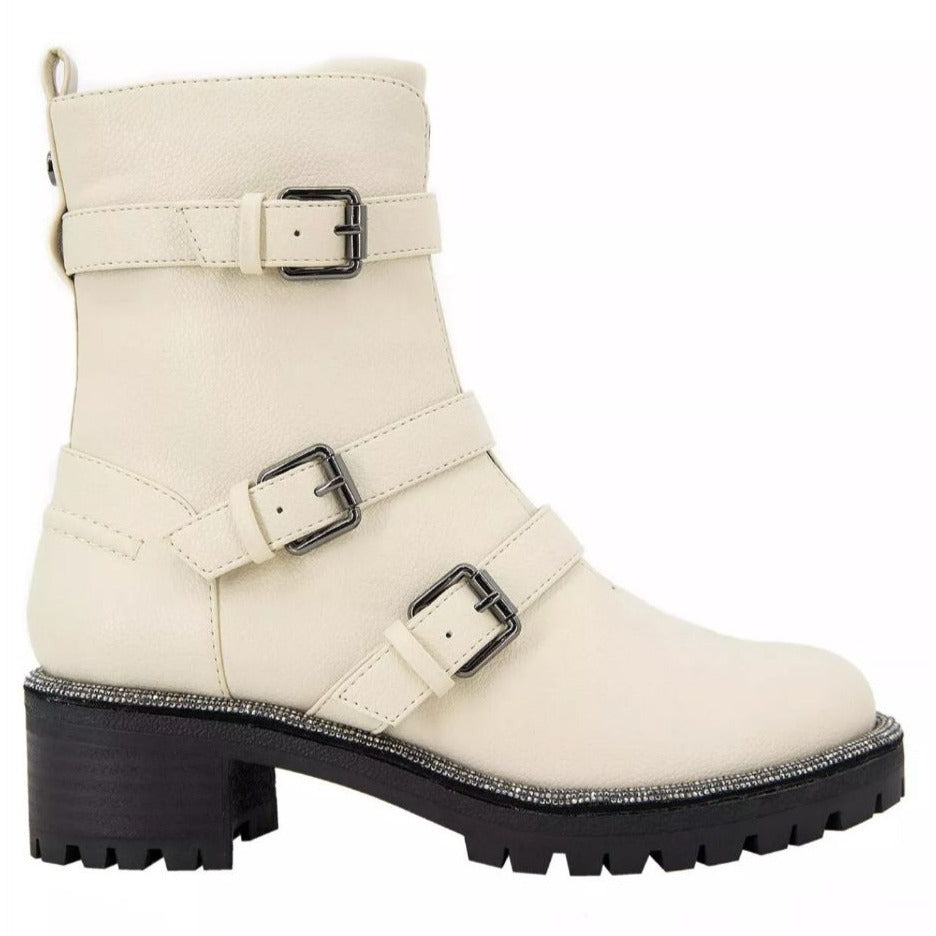 KENNETH COLE / Tate Briker Jewel / Lug Sole / Booties / Bone / with Buckle / Size 5.5 SHOES BY FLOR